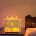 thumbnail image 3 of Mini humidificador de aire, difusor de lámpara de llama USB Whisper, apagado automático, niebla para dormitorio, yoga, oficina, dormitorio, Marrón Macarena Humidificador de aire, 3 of 7