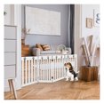 Jadona 24" Folding Wooden Freestanding Pet Gate W/360° Hinge Dog Gate