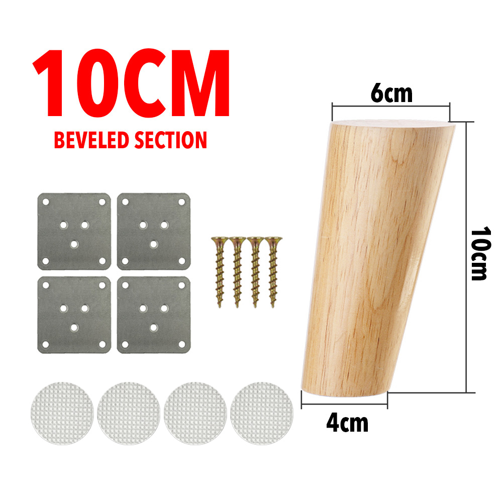 Wood Replacement Sofa Leg with Screws Furniture Legs for Couch Chair