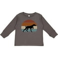 thumbnail image 3 of Inktastic Hunting Dog Retro Sunset Boys or Girls Long Sleeve Toddler T-Shirt, 3 of 5