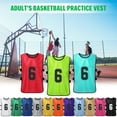 thumbnail image 5 of Basketball 6PCS Kid's Football Pinnies Quick Drying Soccer Jerseys Youth Sports Scrimmage Basketball Team Training Numbered Bibs Practice Sports Vest, 5 of 7