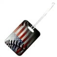 thumbnail image 1 of KuzmarK Luggage Travel Bag Tag -  American Flag Baseball Stitch, 1 of 2