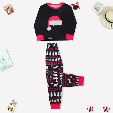 

EQWLJWE Boys Girls Christmas Fashion Cute Print Tops Pants Suit Family Christmas Pajamas for Family Kid Christmas Pajamas for Family Holiday Clearance