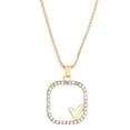thumbnail image 1 of LILELIS Collier Carré pour Femmes Style Design Chaîne de Clavicule Géométrique en Forme de Cœur Ras-du-Cou avec Cœur Petit Collier Pendentif Médaillon Transparent Collier en Acier Inoxydable Collier Volé Bijoux pour Dames Colliers Médaillon, 1 of 7