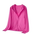 thumbnail image 2 of Garbnen M-4XL Sun Protection Jacket Women Long Sleeve Full Zip Hoodies for Women with Pockets Summer Hiking Outdoor Sun Shirt Women with Thumb Holes L, 2 of 6