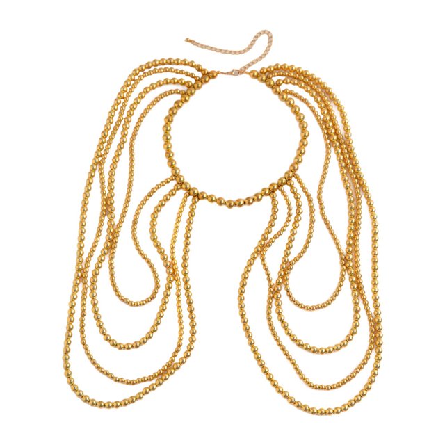 Cadena de hombro para mujer, cadena de hombro para mujer, joyería corporal para fiesta de graduación, playa de verano , Oro