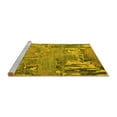 thumbnail image 2 of Ahgly Company Machine Washable Indoor Rectangle Abstract Yellow Modern Area Rugs, 2' x 3', 2 of 4