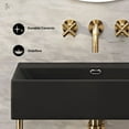 thumbnail image 4 of Claire 24" Rectangle Matte Black Zero Hole Console Sink with Brushed Gold Legs, 4 of 7