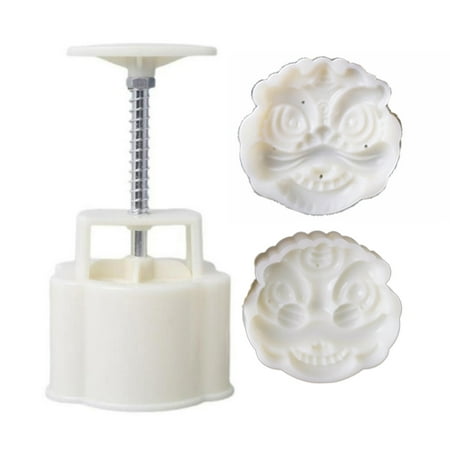 

Plastic Mooncake Mold 75g Lion Stamps Biscuit Cookie Cutter Mould DIY Fondant Baking Tool for Mid-Autumn Festival