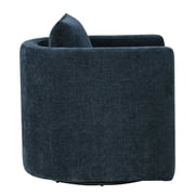 Comfort Pointe Sheldon Navy Blue Fabric Swivel Barrel Accent Chair