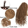 thumbnail image 4 of Benehair Goddess Locs Crochet Braids Boho Style Faux Locs Hair Extensions with Curly Ends Pre Looped Locs Synthetic for Women 16" Coffee Brown, 4 of 9