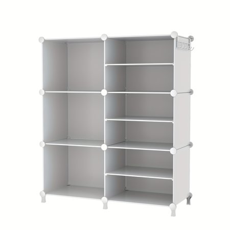 Closet Organizer 6 Cube Storage Shelves Portable Closet Clothes Organizers And Storage Stackable Cubby Shelving for Closet Bedroom Living Room Office