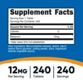 thumbnail image 5 of Nutricost Melatonin 12mg, 240 Tablets - 12mg Per Serving, Non-GMO, Gluten Free Supplement, 5 of 5