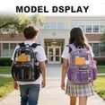thumbnail image 4 of DAKIMOE Clear Backpack for School - 17 inch Large Heavy Duty Stadium Approved Clear Bookbag, See Through PVC Transparent Backpacks for Travel College Work, Grey, 4 of 8
