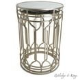 thumbnail image 2 of Rutledge & King Alexander Gold Mirrored Round End Table Set - Gold, 2 of 3