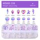 thumbnail image 2 of Juego de 12 decoraciones para uñas con gemas planas en forma de corazón, 2 of 8