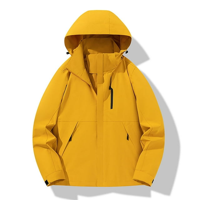 Soki Imperméable pour Femmes Veste de Pluie Légère Coupe-Vent à Capuche avec Poche pour Extérieur