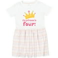 thumbnail image 3 of Inktastic 4th Birthday Princess is Four Girls Toddler Dress, 3 of 5