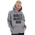 thumbnail image 4 of World's Okayest Mom Hilarious Mothers Hoodie Sweatshirt Women Brisco Brands M, 4 of 6