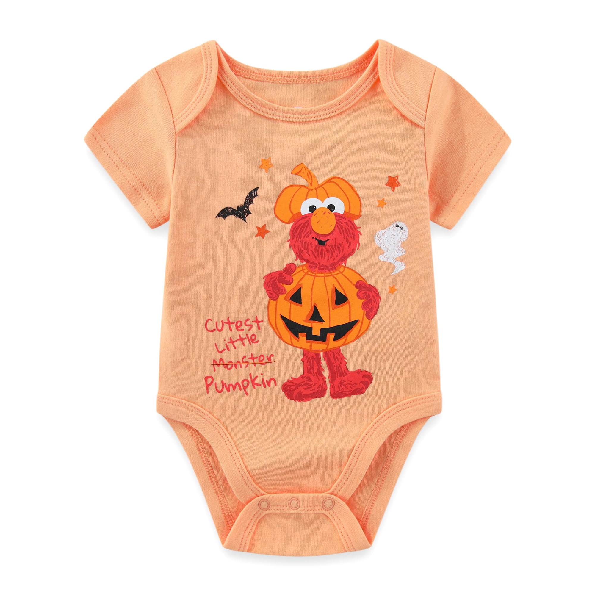Sesame Street Elmo Short Sleeve Halloween Bodysuit (Baby Boys), Sizes 3M-18M