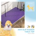 thumbnail image 4 of Adjustable Purple Dog Grooming Table with Slings & Storage - 43" x 23.5" - Ideal for Pet Washing, Trimming & Bathing at Home or Grooming Salon, 4 of 7