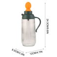 thumbnail image 3 of Glass Oil Dispenser Bottle | Automatic Opening Leakproof Cooking Oil Pot | Vinegar Soy Sauce Jug | One-Handed Pour | Transparent | Household Kitchen Condiment Container | 24.3x12x8.5cm | 1 Piece, 3 of 7