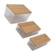 thumbnail image 1 of Contenedor de almacenamiento de plástico, caja de almacenamiento de 3 piezas, caja de almacenamiento multifuncional para habitación, exhibición de almacenamiento transparente, rendimiento confiable, 1 of 12