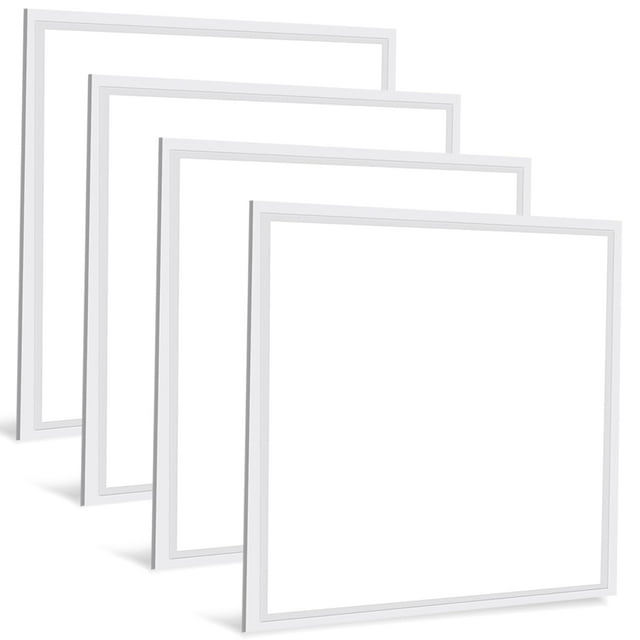 2x2 LED Flat Panel Light 4 Pack, 45W 5800LM 2x2 LED Light Drop Ceiling, 5000K Recessed Edge-Lit Lights 0-10V Dimmable, 100-277V LED Drop Ceiling Lay in for Office Fluorescent Replacement, ETL Listed