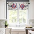 thumbnail image 3 of 3 Piece Kitchen Curtains Tiers and Valances Set, Farm Retro Newspaper Sunflower Dragonfly Bee Rod Pocket Short Window Treatment Tiers Curtains Panel and Valance for Cafe Bathroom, 3 of 5