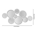 thumbnail image 2 of Silver Wall Decorative Mirror,Wall Mount Retro Wall Art Mirror with 4 Clear Round Mirrors & 5 Decorative Discs,45.28 * 22.83Inch Texture Round Wall Mirror for Entryway,Bedroom,Home Decor, 2 of 25