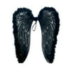 Pretend Play Dress Up Mozlly Black Fluffy Glittery Adult Angel Wings (Multipack of 6)
