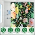 thumbnail image 3 of Cortina de Ducha Boho Floral Dznils, Diseño Moderno con 12 Ganchos, Negra, 72" x 72", 3 of 11