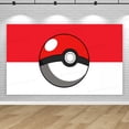 thumbnail image 3 of Fondo de Pokémon Pikachu Poke Ball para fiesta de cumpleaños de niño y niña, pancarta colgante para pared, decoración para baby shower, dormitorio, regalo, 3 of 5