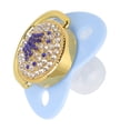 thumbnail image 4 of M Buder Chupón Ortodóntico para Bebés con Diseño de Diamantes Brillantes, Chupete de Silicona Suave Libre de BPA, Seguro y Cómodo, Ideal para Recién Nacidos de 6 a 18 Meses, Color Azul (7 cm), 4 of 9