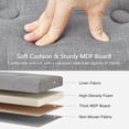 thumbnail image 5 of VECELO Small Tufted Foot Stool, Upholstered Footrest Ottoman with Legs, Fabric Rectangle Sofa Foot Rest for Living Room, Couch, Gray, 5 of 11