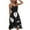 Black Womens Summer Dress, variant on USSUMA Sun Dresses Women Summer Casual Sleeveless Pleated Flowy Swing Midi Sundresses for Women Floral Print Plus Size Dress for Women V Neck Graduation Dress
