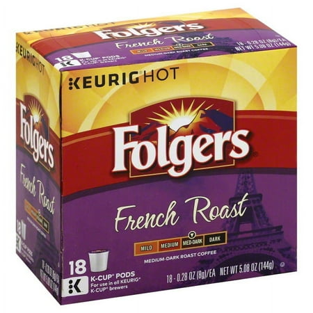 JM Smucker Folgers Keurig Hot Coffee, 18 ea
