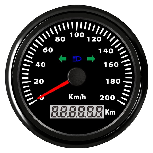 85mm GPS Speedometer 0-120KM/H 200kmh 0-120MPH 200MPH Left Right With Red Backlight For Ship Car Yacht