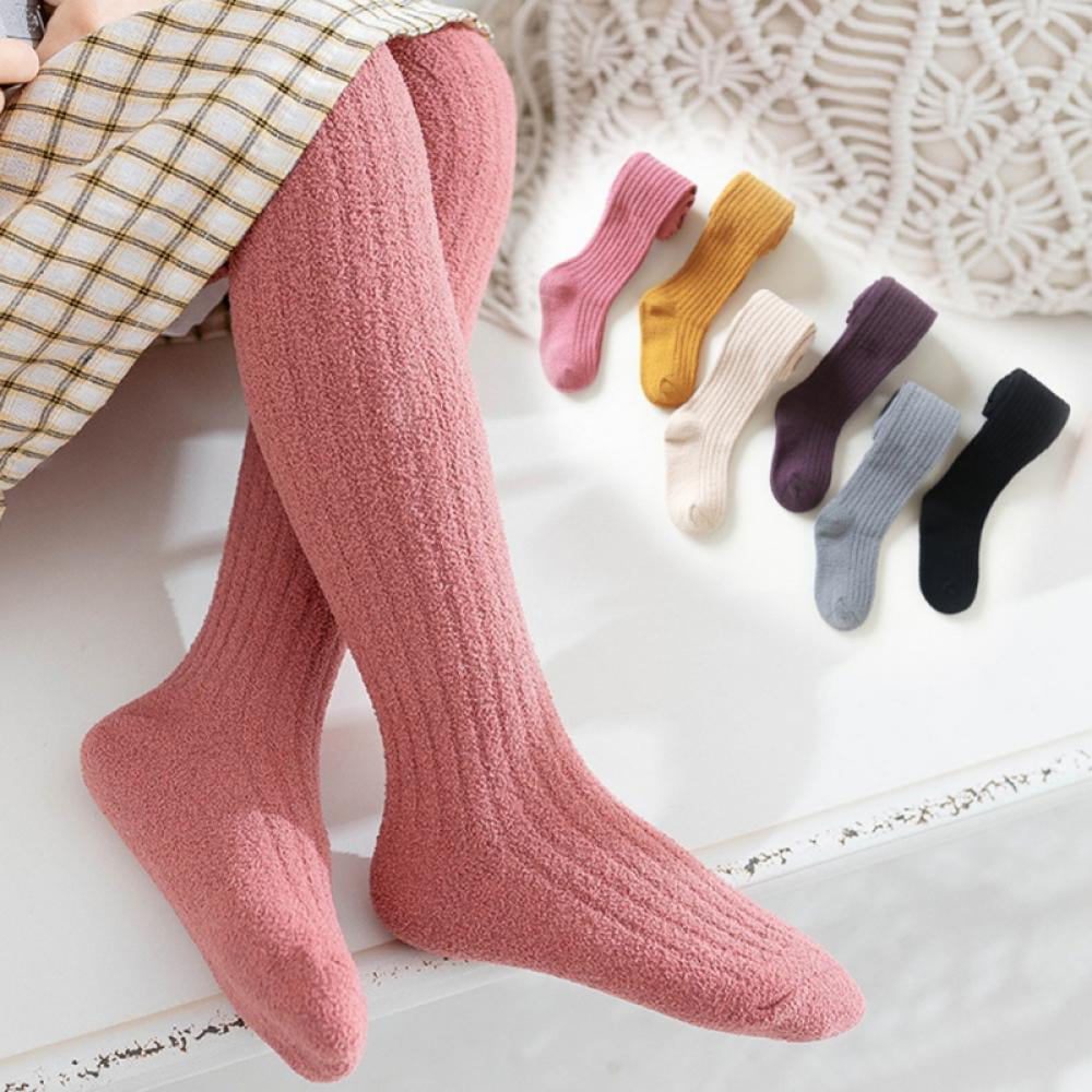 Baby Toddler Girls Tights Knit Cotton Pantyhose Dance Leggings Pants Stockings 5 Pack 