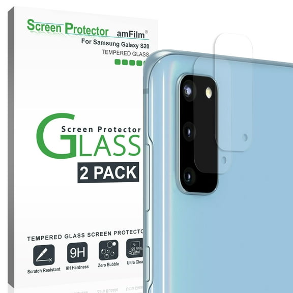 amFilm Samsung Galaxy S20 Back Camera Lens Tempered Glass Screen Protector (2 Pack)