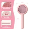 thumbnail image 2 of EOIVSH Cat Brush with Release Button, Pet Brush, Self-Cleaning Sliker Brush with One Click, Grooming Brush for Cat Dog(Pink), 2 of 6
