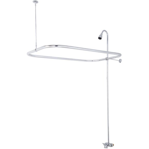 Shower Riser Frame - with Shower Head, Chrome