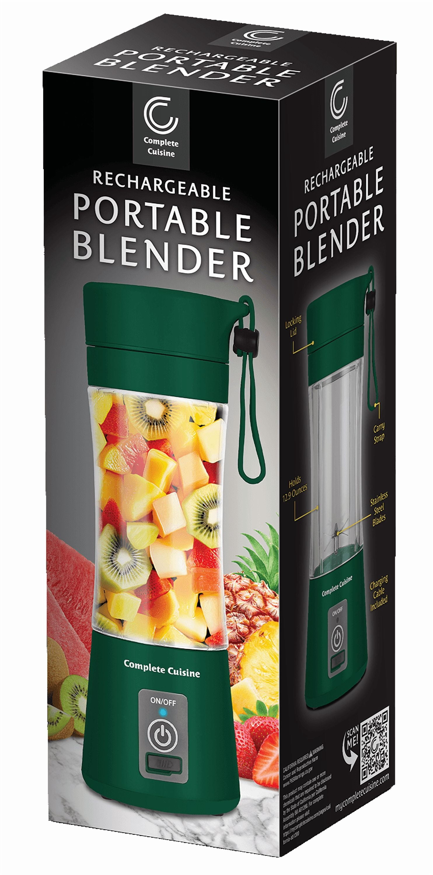 Rechargeable Portable Blender, Green