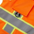 thumbnail image 4 of 3C Products ANSI/ISEA 107-2015 Class 2 Safety Green Cool Mesh Safety Vest w/ Zipper Closure and 4 Outside Pockets / Solid Front & Mesh Back- SV2400-2XL, 4 of 8
