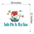 thumbnail image 4 of Take Me To The Sea Blow Fish Under Water Sea Creatures Crab Octopus Seahorse Clam Shellfish Urchin Kelp Queen Sweet Dreams Bedtime Unicorn Holiday Decorating Wall Decal Sticker - Size: 30 In X 21 In, 4 of 5