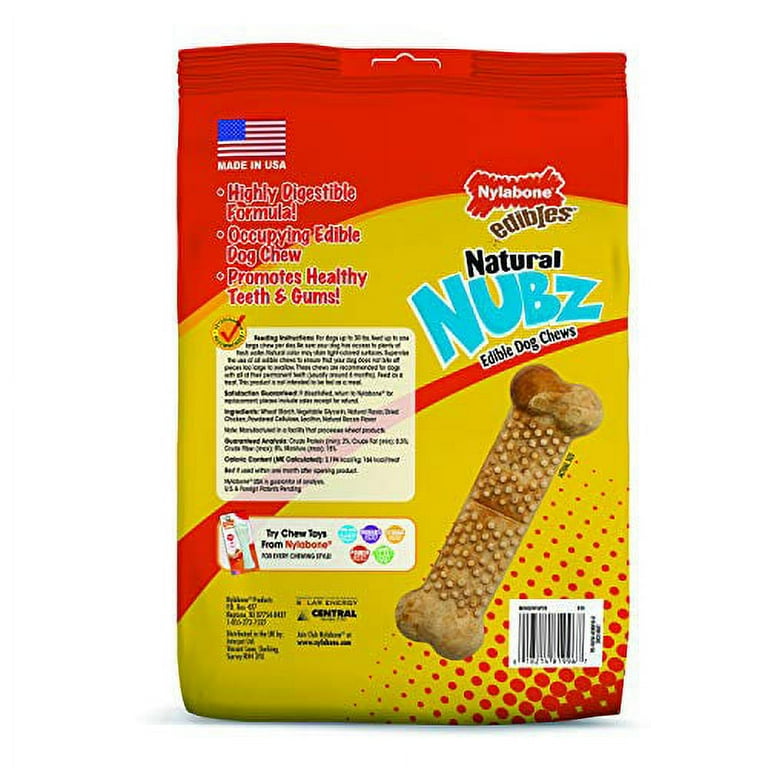 Nylabone Nubz Natural Dog Chews Treats For Large Dogs 18 Count Walmart