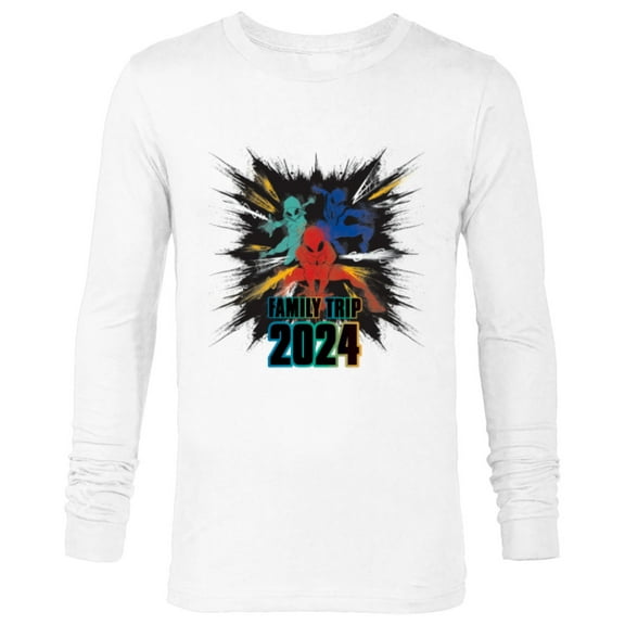 Marvel Spider-Man Spider-Gwen Miles Morales Family Trip 2024 - Long Sleeve T-Shirt for Men - Customized-White