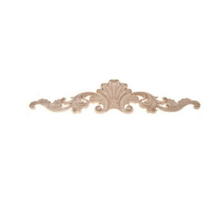 

New Wood Carved Flower Onlay Unpainted Applique Frame Furniture Craft Decor