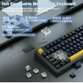 thumbnail image 4 of Restored AULA F75 75% Wireless Mechanical Keyboard, Hot Swappable Creamy Keyboard, Pre-lubed Greywood Switches RGB Backlit Gaming Keyboards, 2.4GHz/Type-C/BT5.0, 4 of 7