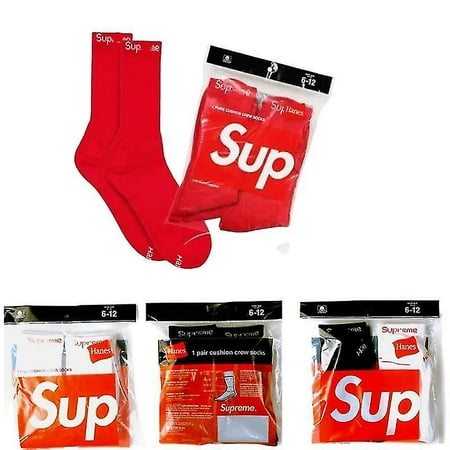 Supreme Hanes Crew Socks Crew Socks (4 Pack) White - SS18/Pre-SS18 - US